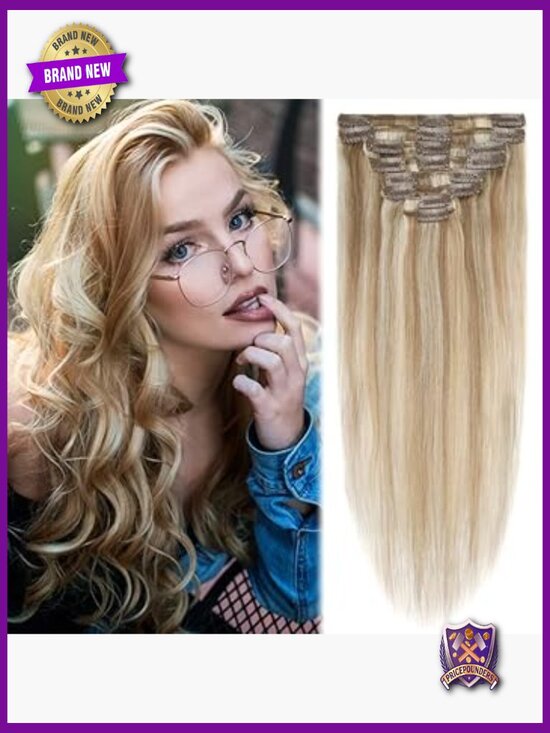 14 inch Clip In Hair Extensions Real Human Hair Straight 60g 8pcs Weft Full Head main image 6